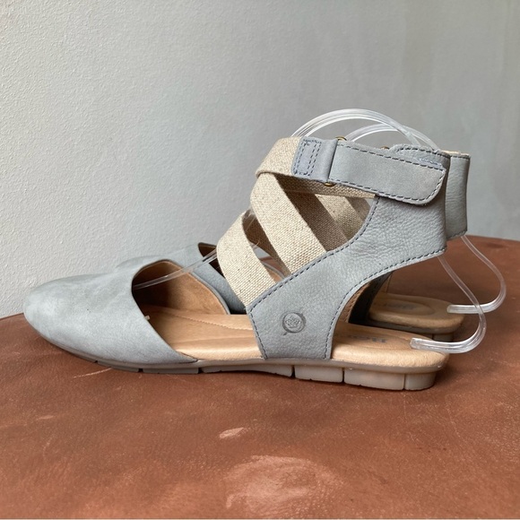 Born | Breck Leather Canvas Gladiator Ballet Sandal - Picture 3 of 10